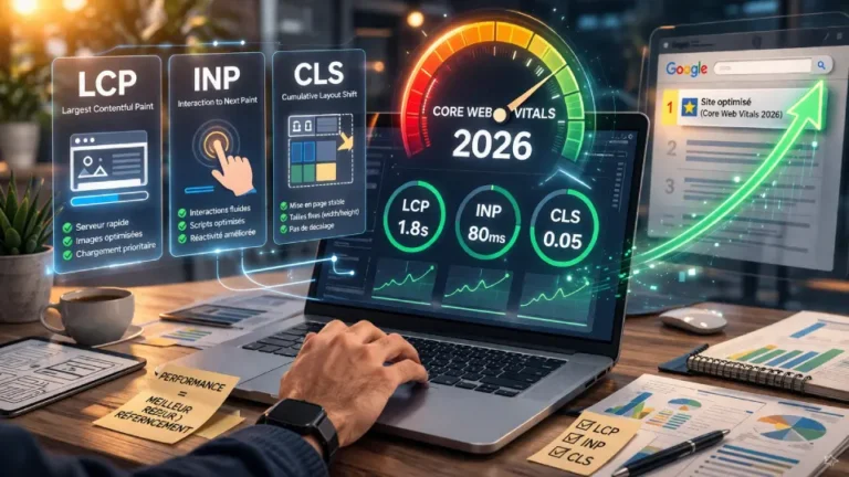 Core Web Vitals 2026 : comment optimiser LCP, INP et CLS pour améliorer votre référencement ?